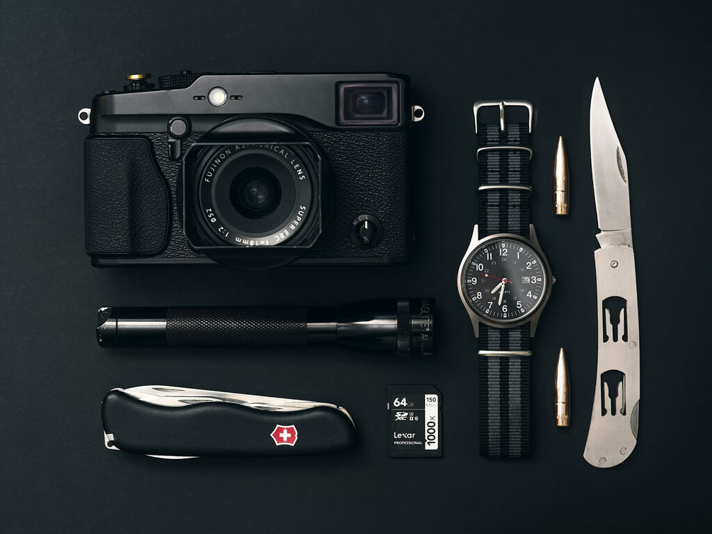 real e-commerce product flatlay for checkout and orders