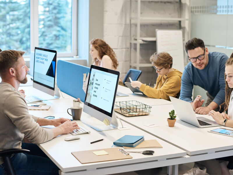 real software team planning connected business services